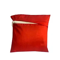 Pinkparrot Jacquard Red Colour Throw Pillow Covers/Cushion Covers -16x16 inch-Set of 5-d02-thumb2