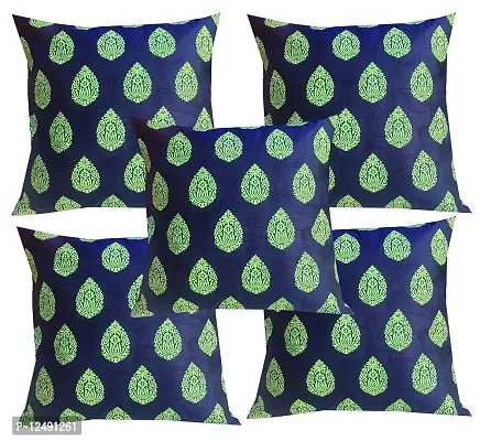 Pinkparrot Jacquard Til Colour Throw Pillow Covers/Cushion Covers -16x16 inch-Set of-5 -d025