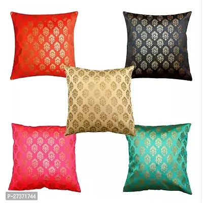 Vireo artsilk 12x12 inch cushion cover set of 5 pcs-thumb0