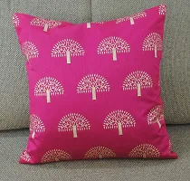 VIREO Dupion Silk Cushion Cover with Zipper- Set of 5 (Pink, 12x12 Inches)-thumb2