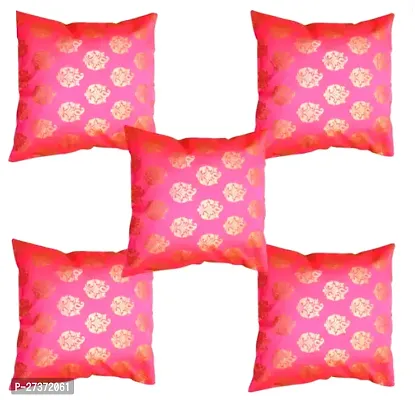 Vireo artsilk 12x12 inch cushion cover set of 5 pcs-thumb0