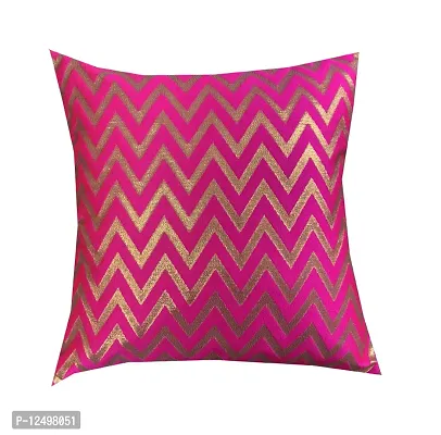 Pink parrot- Art Silk Jacquard/dopian Silk Multi Colour Cushion Cover 18 x18 inch 5 pcs-Code-1222W4-thumb4