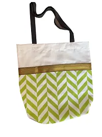 Vireo Reusable Tote Bags|100% Cotton Grocery Bag|Sturdy Cotton Bag |College Bag|Shopping Bags Kitchen Essentials|Vegetable Bag| jhola|Carry Bag Set of 2 pcs -Code 3-thumb1