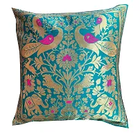 Pinkparrot Dopian Silk Multicolour Throw Pillow Covers/Cushion Covers ( 16x16 inches) - Set of 5-00Ab8-thumb4