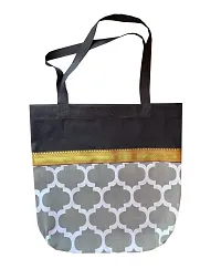 Vireo Reusable Tote Bags|100% Cotton Grocery Bag|Sturdy Cotton Bag |College Bag|Shopping Bags Kitchen Essentials|Vegetable Bag| jhola|Carry Bag Set of 2 pcs -Code 5-thumb1