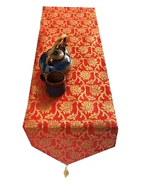 Pink parrot- Dupian Silk Multi Colour Table Runner 12x70 inch 1pc-thumb2