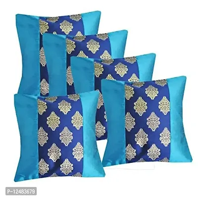 Decorative Jacquard Square Cushion Cover 18 inchsX 18 inchs Set of 5-thumb0