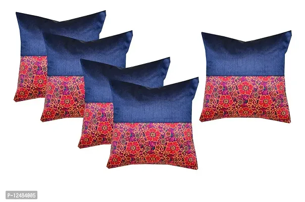 Durable Dopian Silk Decorative Embroidery Square Throw Pillow CushionCover Cushion Case Sofa Chair Seat Pillowcase 16"" X 16""(40cm x40cm) Inches Set of 5 pcs-thumb0