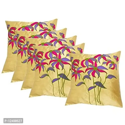 Hand EMBRODERIED Cushion Covers,16"" X 16""(40 cm X 40 cm) Set of 5 PCS-thumb0