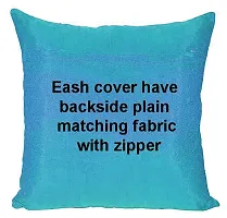 Pinkparrot Jacquard Blue Colour Throw Pillow Covers/Cushion Covers -16x16 inch-Set of- 5 -d031-thumb1