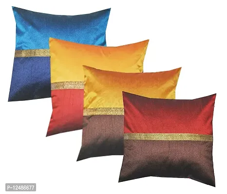 Bright Plain Mix Colour Square Cushion Cover 12""x 12"" Set of 4