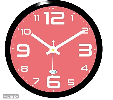Pink parrot-11 Inches Wall Clock for Home/Living Room/Bedroom/Kitchen and Office -e360