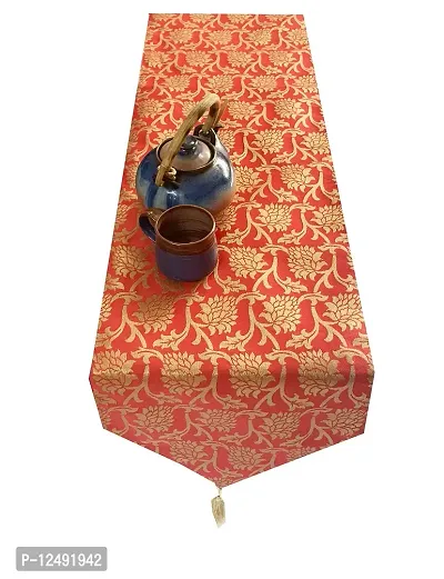 Pink parrot- Dupian Silk Multi Colour Table Runner 12x70 inch 1pc