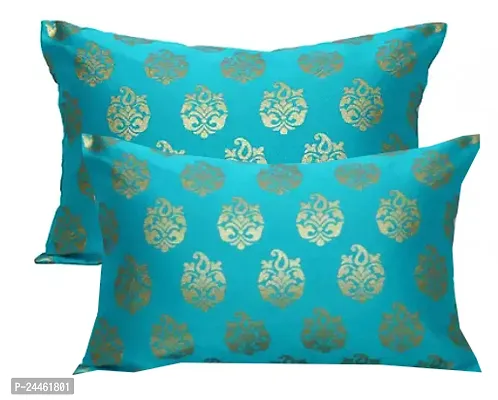 Vireo 12x18 inch art silk cushion cover set of 2 pcs