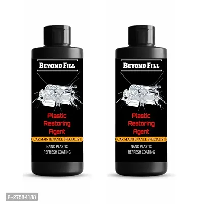 Plastic Restoring agent for car dashboard bumper seats door etc. Pack of 2 100ML Each