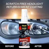 Headlight Cleaning Spray DIY Automobile Car  Bike Headlight Lens, Glass Restorer Cleaner  Shiner, Restores Cloudy, Dull, Yellowed Headlights Cleaner Spray, Pack of 2 (100 ML Each)-thumb2