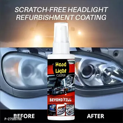 Headlight Cleaning Spray DIY Automobile Car  Bike Headlight Lens, Glass Restorer Cleaner  Shiner, Restores Cloudy, Dull, Yellowed Headlights Cleaner Spray, Pack of 2 (100 ML Each)-thumb3