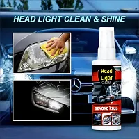 Headlight Cleaning Spray DIY Automobile Car  Bike Headlight Lens, Glass Restorer Cleaner  Shiner, Restores Cloudy, Dull, Yellowed Headlights Cleaner Spray, Pack of 2 (100 ML Each)-thumb3