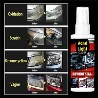 Headlight Cleaning Spray DIY Automobile Car  Bike Headlight Lens, Glass Restorer Cleaner  Shiner, Restores Cloudy, Dull, Yellowed Headlights Cleaner Spray, Pack of 2 (100 ML Each)-thumb4