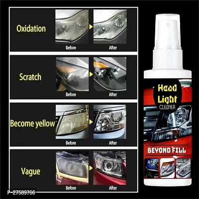 Headlight Cleaning Spray DIY Automobile Car  Bike Headlight Lens, Glass Restorer Cleaner  Shiner, Restores Cloudy, Dull, Yellowed Headlights Cleaner Spray, Pack of 2 (100 ML Each)-thumb5