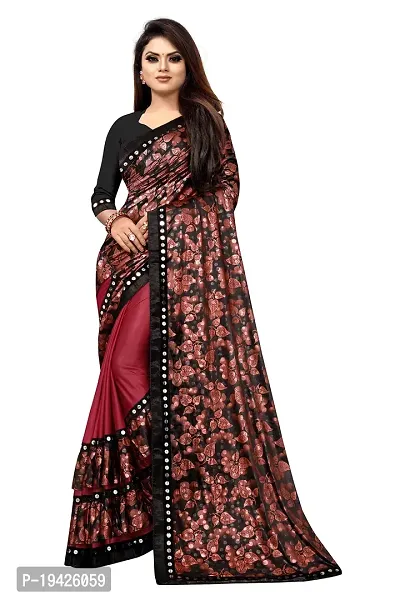 Stylish Fancy Designer Lycra Saree With Blouse Piece For Women-thumb0