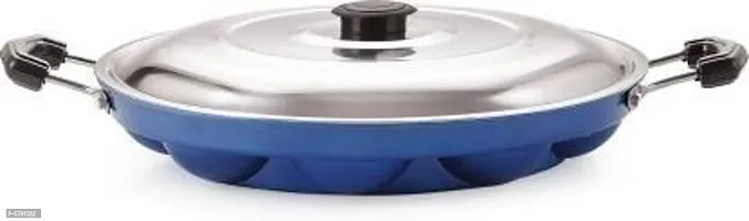 zodex 12 Cavities Non Stick Appam Patra with Lid and Side Handle/ kulipaniyaram pan nonstick/ appe/ aapee ka sacha/ panniyaram kadai/ Paniyarrakal/Paniyaram/Appam Pan/Appam Maker/Pan Cake with lid-thumb0