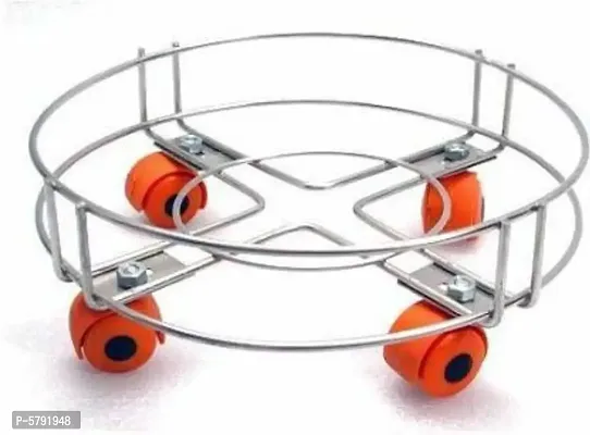 Stainless Steel Gas Cylinder Trolley With Wheels-thumb0
