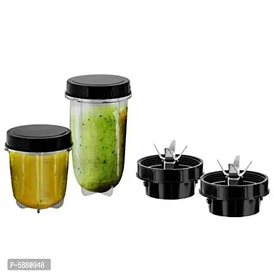 BIGWIN Juicer Bullet Jar for Any Mixer, ABS Plastic, 350ml  550ml-thumb0