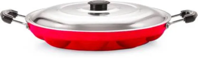 BIGWIN APPAM PATRA SUPERIOR Paddu maker Ponganal Maker Paniarakkal pot 12 with Lid ( Aluminium, Non-stick)-thumb1