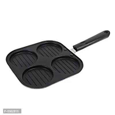 Nonstick Grill Mini Uttapam Tawa/Multi-Snack Maker 4 in 1 (Black) - Mini Pancake Maker, Mini Crepe pan, Idli pan, Pancake Moulds Pancake Pan 23 cm diameter (Aluminium, Non-stick) Fry Pan 19 cm d-thumb0