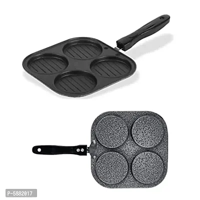 Mini Uttapam Pan/Pancake Pan/Multi Snack Maker 4 in 1 (Aluminium, Non-Stick)-thumb4