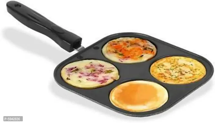 N Mini Pancake Maker Mini Crepe Pan Idli Pan Pancake Moulds Pancake Pan 23 Cm Diameter Aluminum Non Stick Fry Pan 19 Cm-thumb0