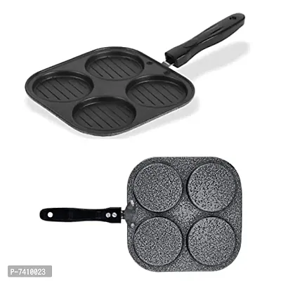 Nonstick Grill Mini Uthappam Dosatawa Idli Maker Idli Stand Multi Snack Maker 4In1 Fry Pan 19 Cm Diameter 1 L Capacity-thumb0