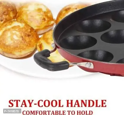 Fastage 12Cavities Non Stick Appam Patra with Lid and Side Handle/ kulipaniyaram pan/appe/panniyaramkadai/Paniyarrakal/Paniyaram/AppamPan/AppamMaker/PanCake/appam kadai/PonganalMaker/idli Maker-thumb4