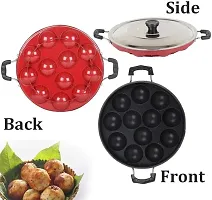 Fastage 12Cavities Non Stick Appam Patra with Lid and Side Handle/ kulipaniyaram pan/appe/panniyaramkadai/Paniyarrakal/Paniyaram/AppamPan/AppamMaker/PanCake/appam kadai/PonganalMaker/idli Maker-thumb1