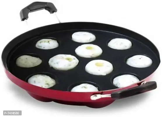 fastage 12Cavities Non Stick Appam Patra with Lid and Side Handle/ kulipaniyaram pan/appe/panniyaramkadai/Paniyarrakal/Paniyaram/AppamPan/AppamMaker/PanCake/appam kadai/PonganalMaker/idali Maker/idliP-thumb3