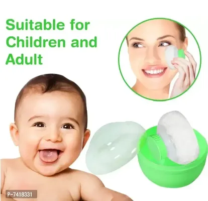 Fastage &nbsp;kidz Premium Baby Skin Care Baby Powder Puff with Box Holder Container for New Born and Kids for Baby Face and Body.