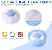 Fastage &nbsp;kidz Premium Baby Skin Care Baby Powder Puff with Box Holder Container for New Born and Kids for Baby Face and Body.-thumb2