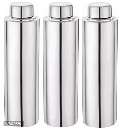 Stainless Steel Sports Refrigerator Gym School Collage Kids Thunderwaterbottle Steel Water Bottle 1000 Ml Pack Of 3 Pc Set-thumb0