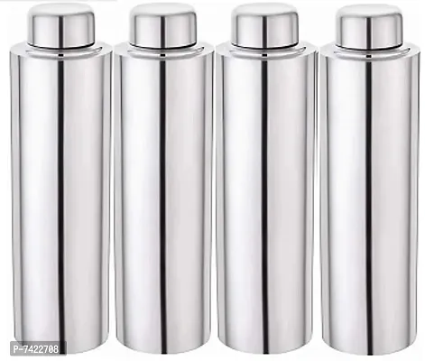 Stainless Steel Sports Refrigerator Gym School Collage Kids Thunderwaterbottle Steel Water Bottle 1000 Ml Pack Of 4 Pc Set-thumb0