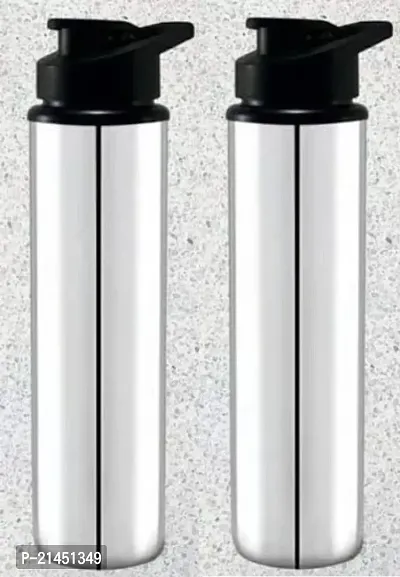 Modern Stainless Steel Water Bottle, 900ml, Pack of 2