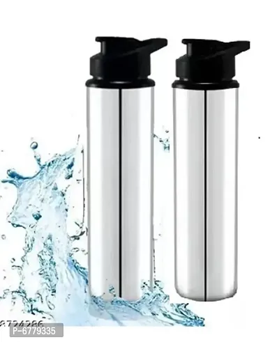 Fastage StainlesSteel Sports/Refrigerator/Gym/School/Collage/Kids/ThunderWaterBottle (set of 2 )-thumb0