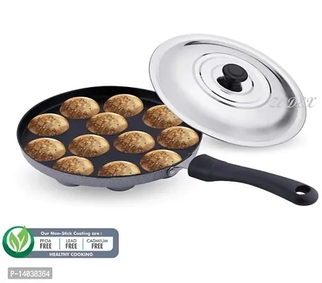 ZODEX  12Cavities Non Stick Appam Patra with Lid-thumb2