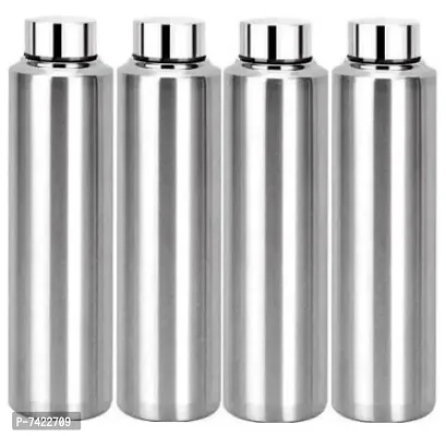 Fastage StainlesSteel Sports/Refrigerator/Gym/School/Collage/Kids/ThunderWaterBottle Steel water bottle 1000 ml (pack of 4 pc set)