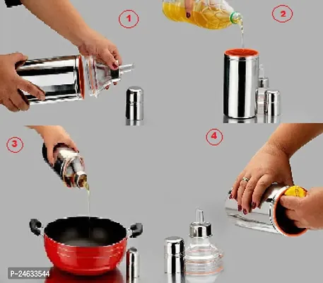 ZODEX 1000 ml Cooking Oil Dispenser/Oil Container/Oil Bottles/Oil Pump stainless steel-thumb3