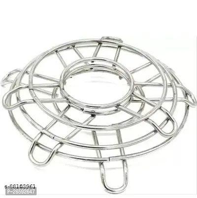 ZODEX  Stainless Steel Dinning Table Steel Stand/Wire Ring Stand/Trivet Round Ring/Hot Pot Ring Trivet/Hot Pot Stand/Cookware Tool Thick Trivet/Table Ring/MIRROR FINISH Trivet (2 pc set)-thumb2