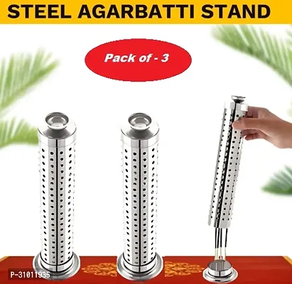 Stainless Steel Agarbatti Stand Pack of 3-thumb0