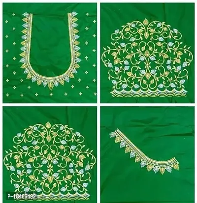 Reliable Green Art Silk  Unstitched Blouses For Women