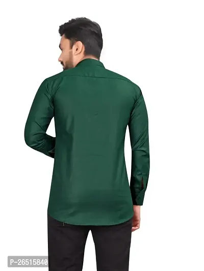 Aristada Men's Cotton Blend Classic Collar Fullsleeve Regular Fit Casual Solid Shirt (S-1001)-thumb5
