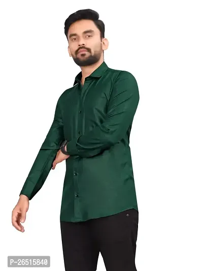 Aristada Men's Cotton Blend Classic Collar Fullsleeve Regular Fit Casual Solid Shirt (S-1001)-thumb2